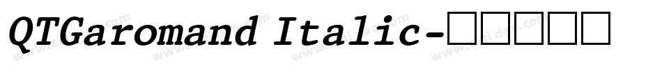 QTGaromand Italic字体转换